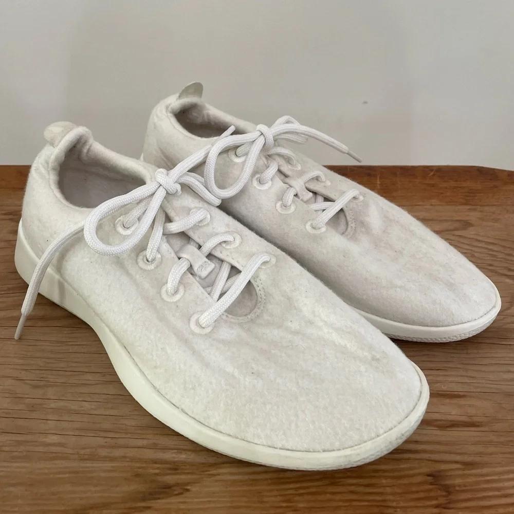 Allbirds Ivory Merino Wool Runners Womens Athletic Sneakers Shoes Running Sz 10